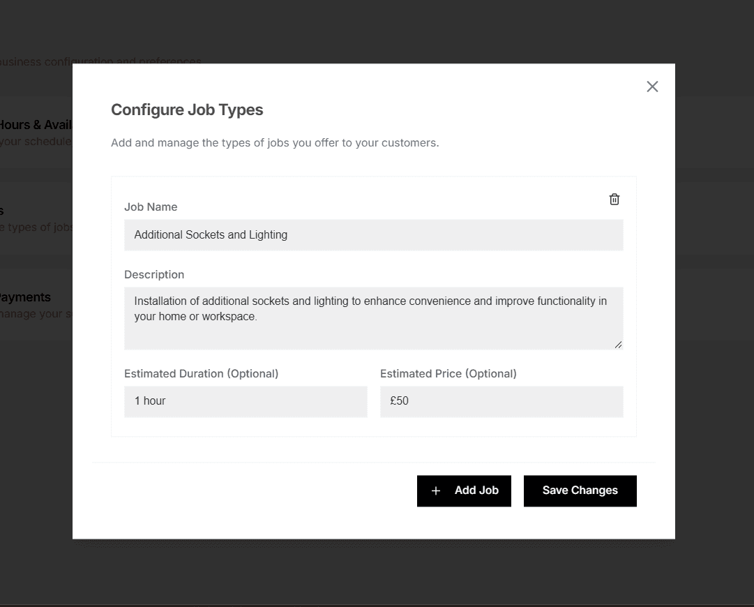 Tradease booking manager